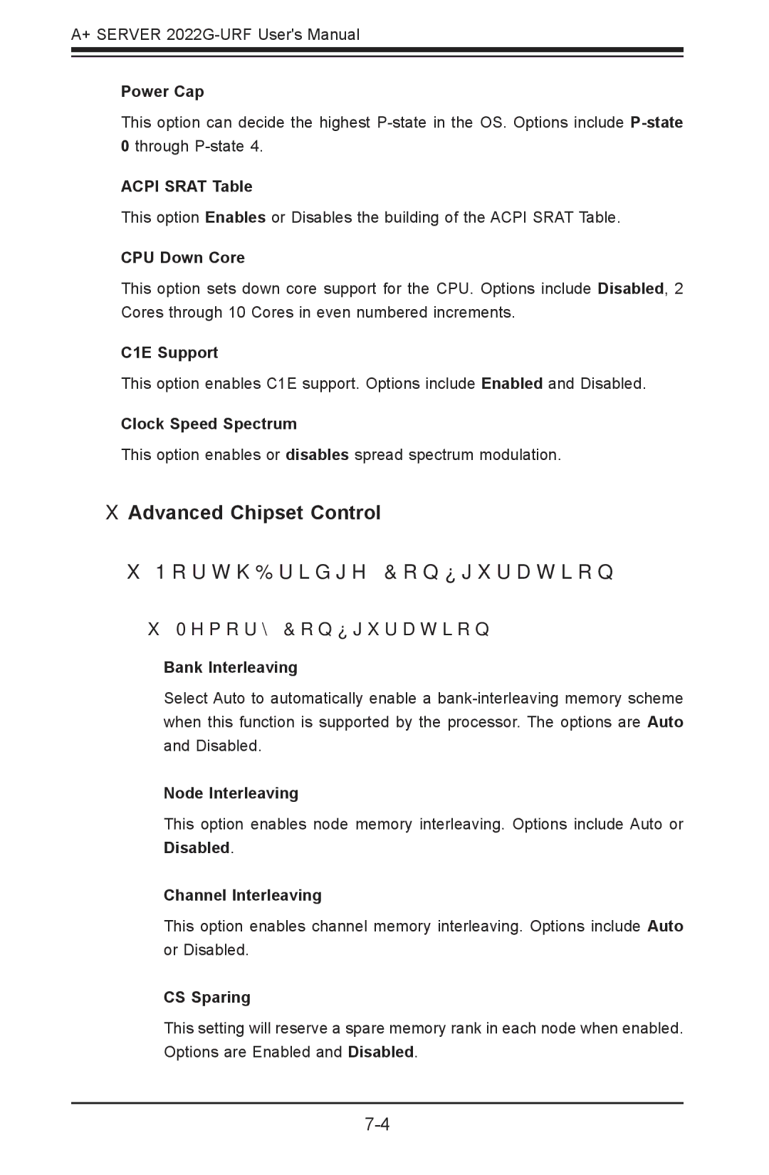 SUPER MICRO Computer 2022G-URF user manual  Advanced Chipset Control  NorthBridge Configuration 