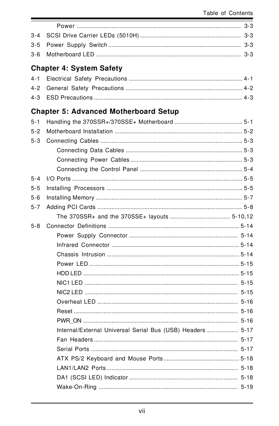 SUPER MICRO Computer 5010H, 5010E user manual System Safety, Advanced Motherboard Setup 