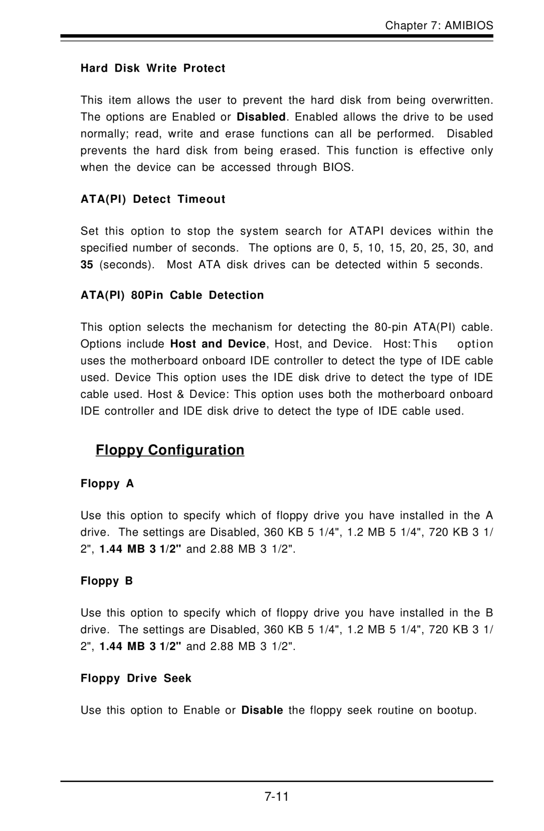 SUPER MICRO Computer 5010H, 5010E user manual Floppy Configuration 