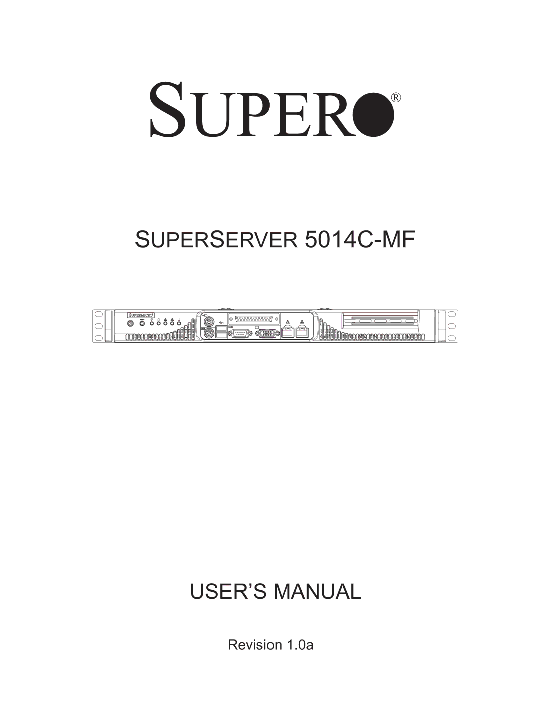 SUPER MICRO Computer 5014C-MF user manual Super 