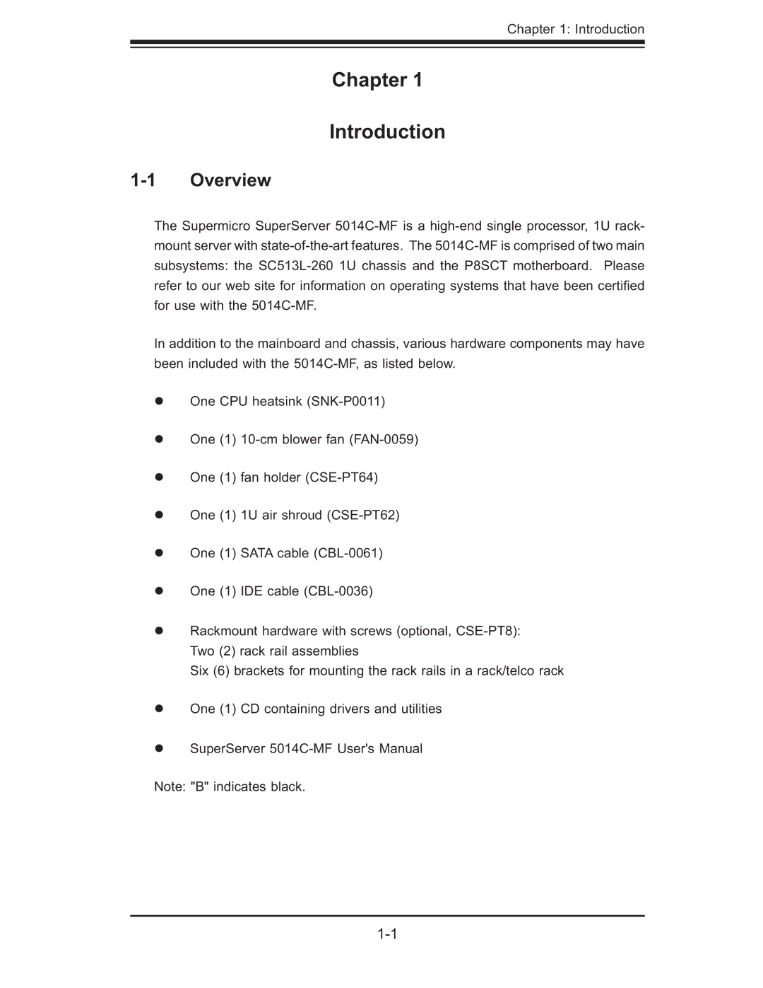 SUPER MICRO Computer 5014C-MF user manual Chapter Introduction, Overview 