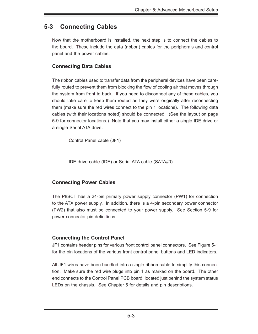 SUPER MICRO Computer 5014C-MF user manual Connecting Cables, Connecting Data Cables, Connecting Power Cables 