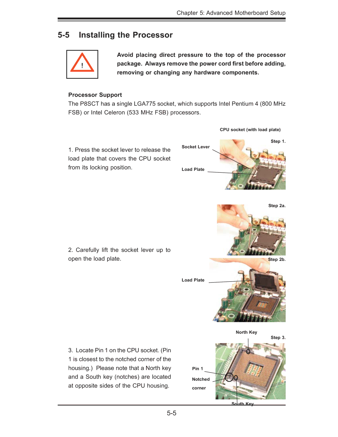 SUPER MICRO Computer 5014C-MF user manual Installing the Processor 