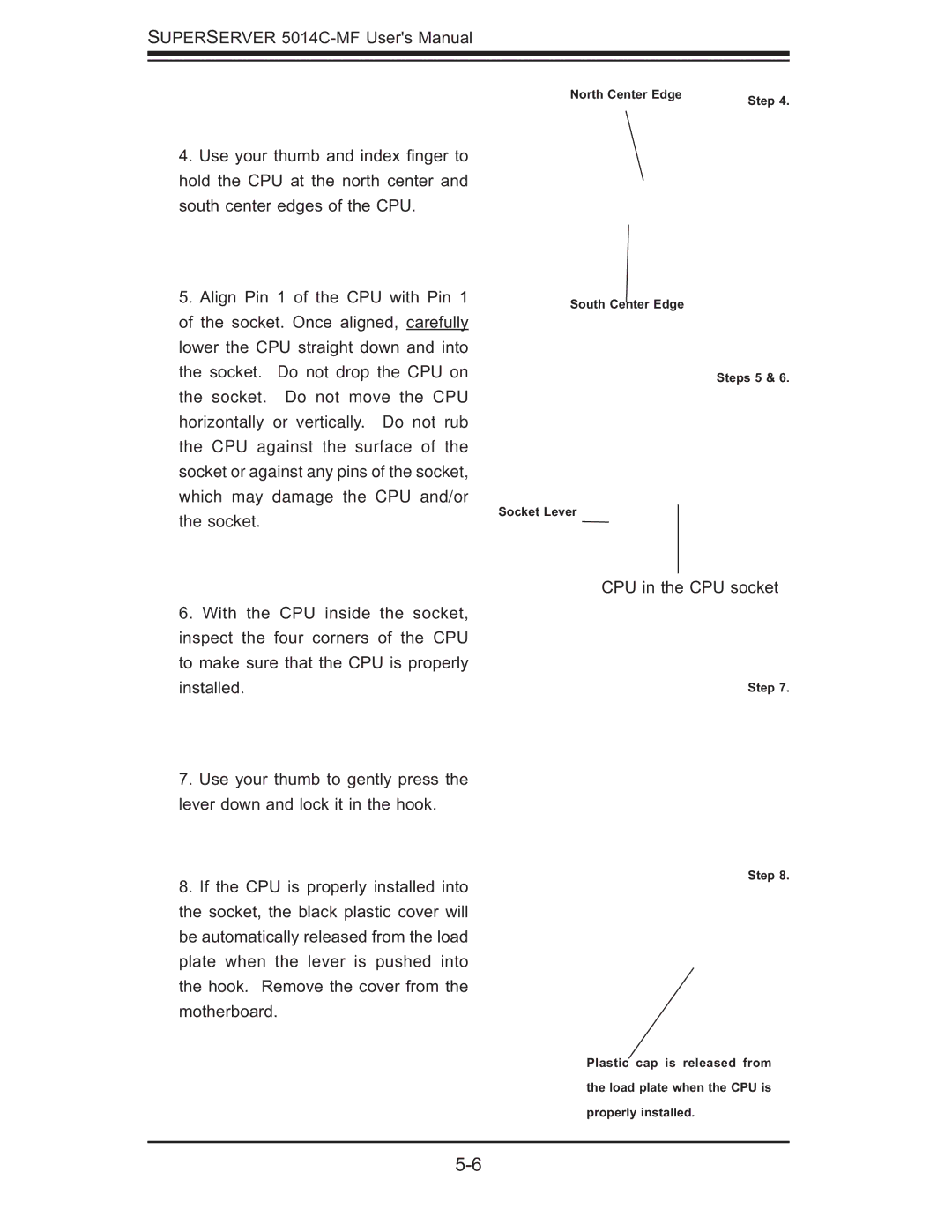 SUPER MICRO Computer 5014C-MF user manual Installed 