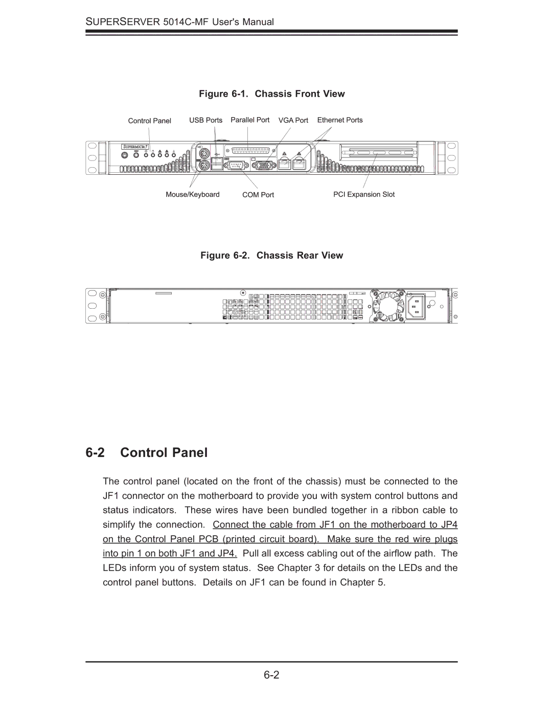 SUPER MICRO Computer 5014C-MF user manual Control Panel, Chassis Front View 