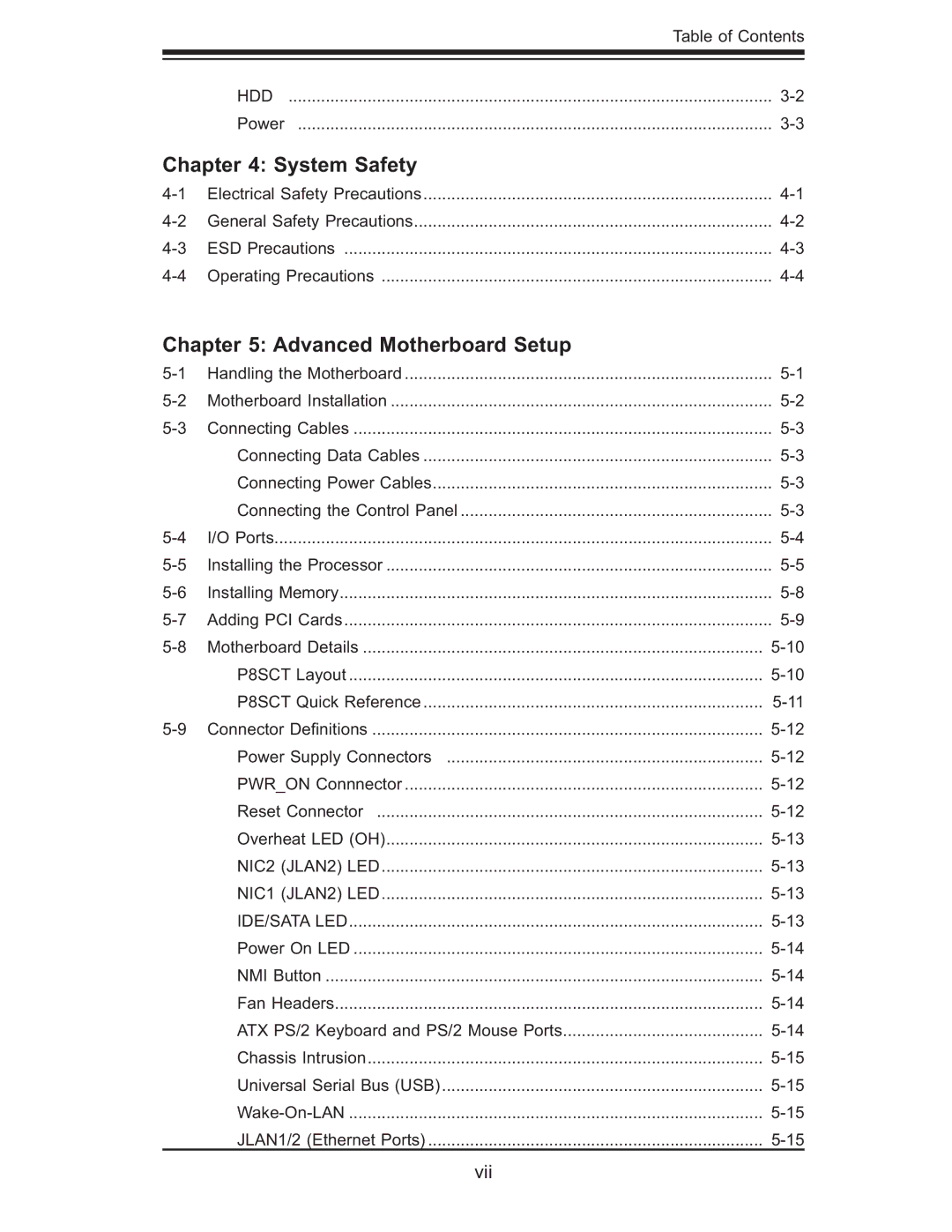 SUPER MICRO Computer 5014C-MF user manual System Safety, Advanced Motherboard Setup 