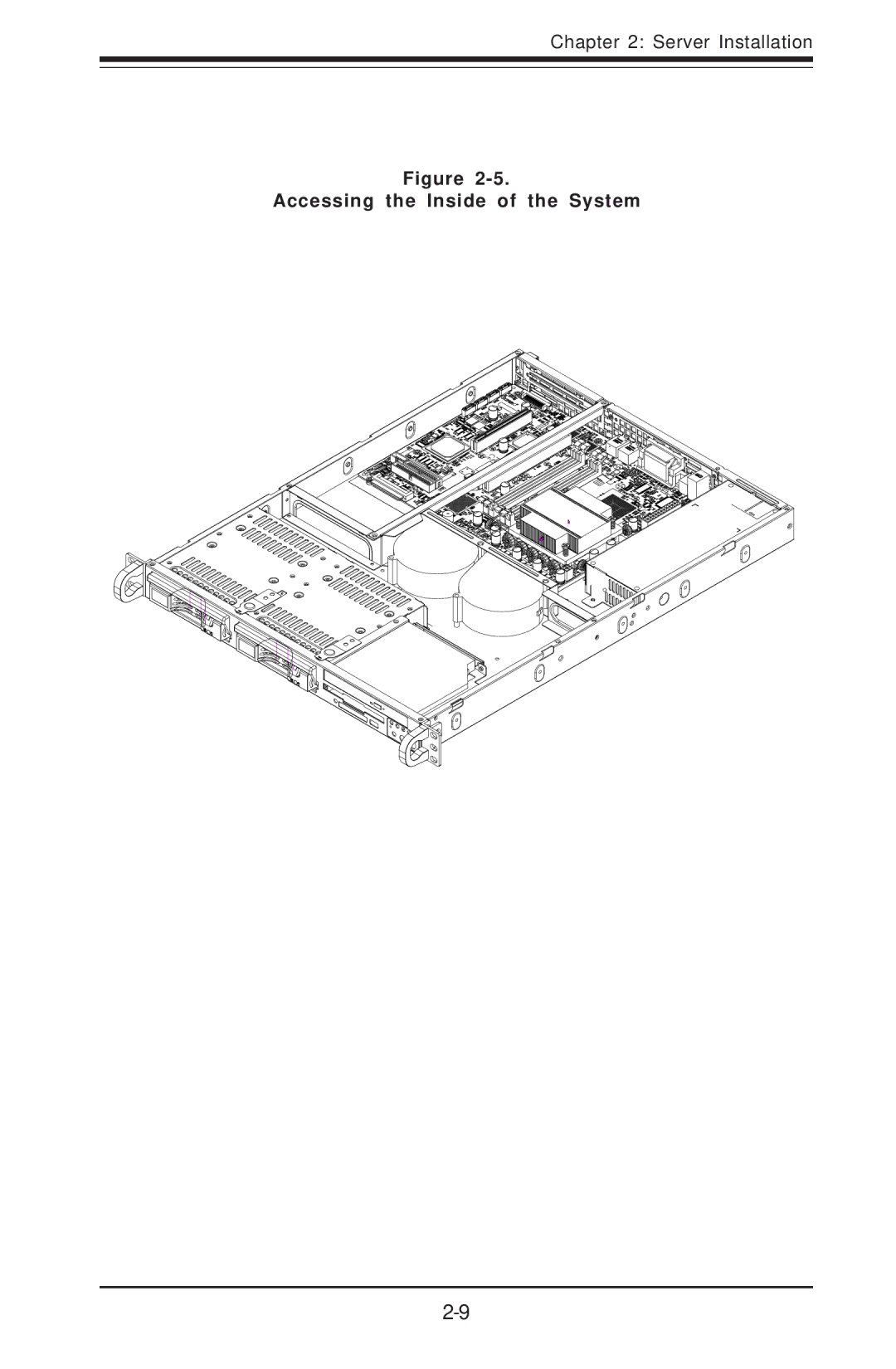 SUPER MICRO Computer 5014C-T manual Accessing the Inside of the System 