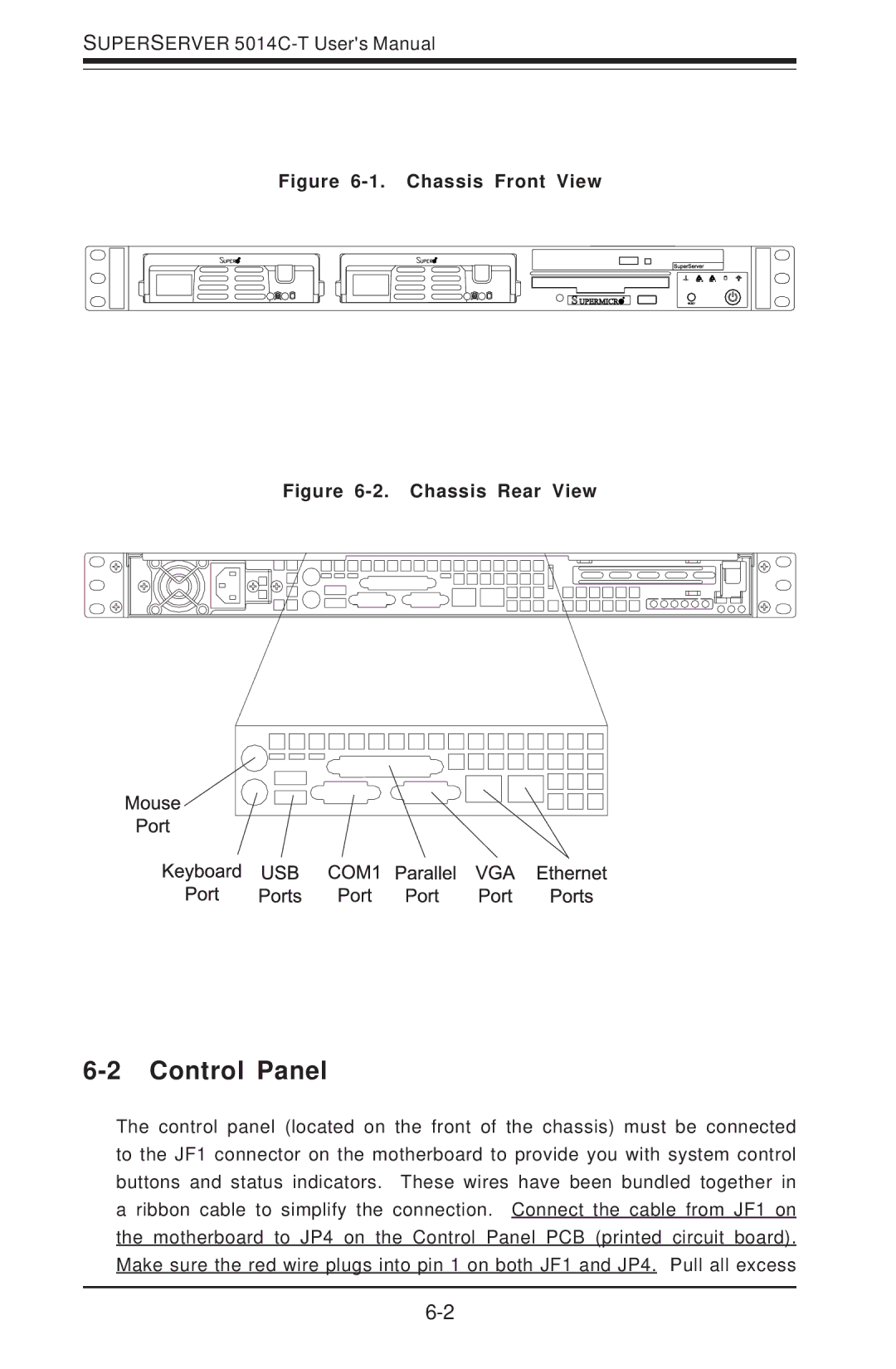 SUPER MICRO Computer 5014C-T manual Control Panel, Chassis Front View 