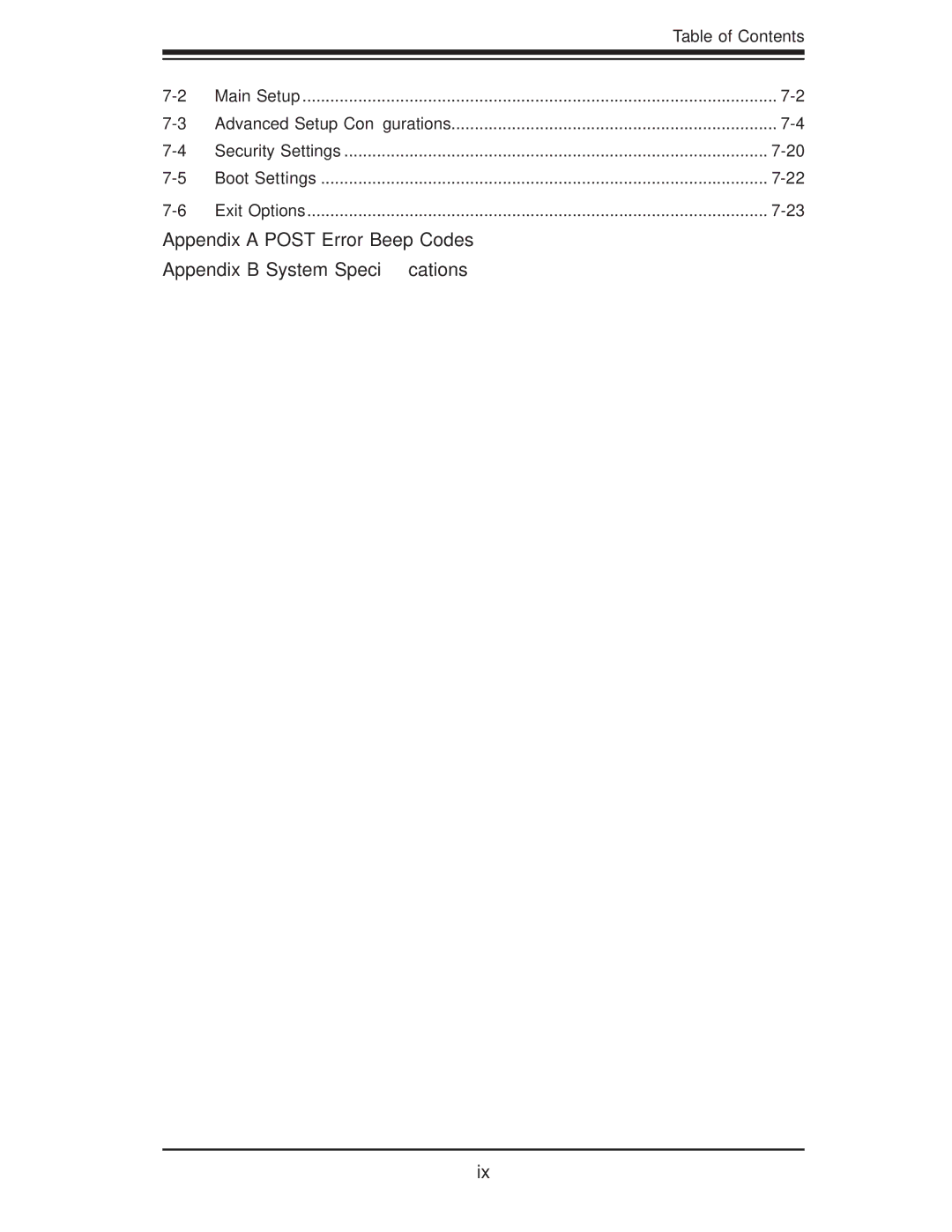 SUPER MICRO Computer 5015A-EHF-D525 user manual Table of Contents 