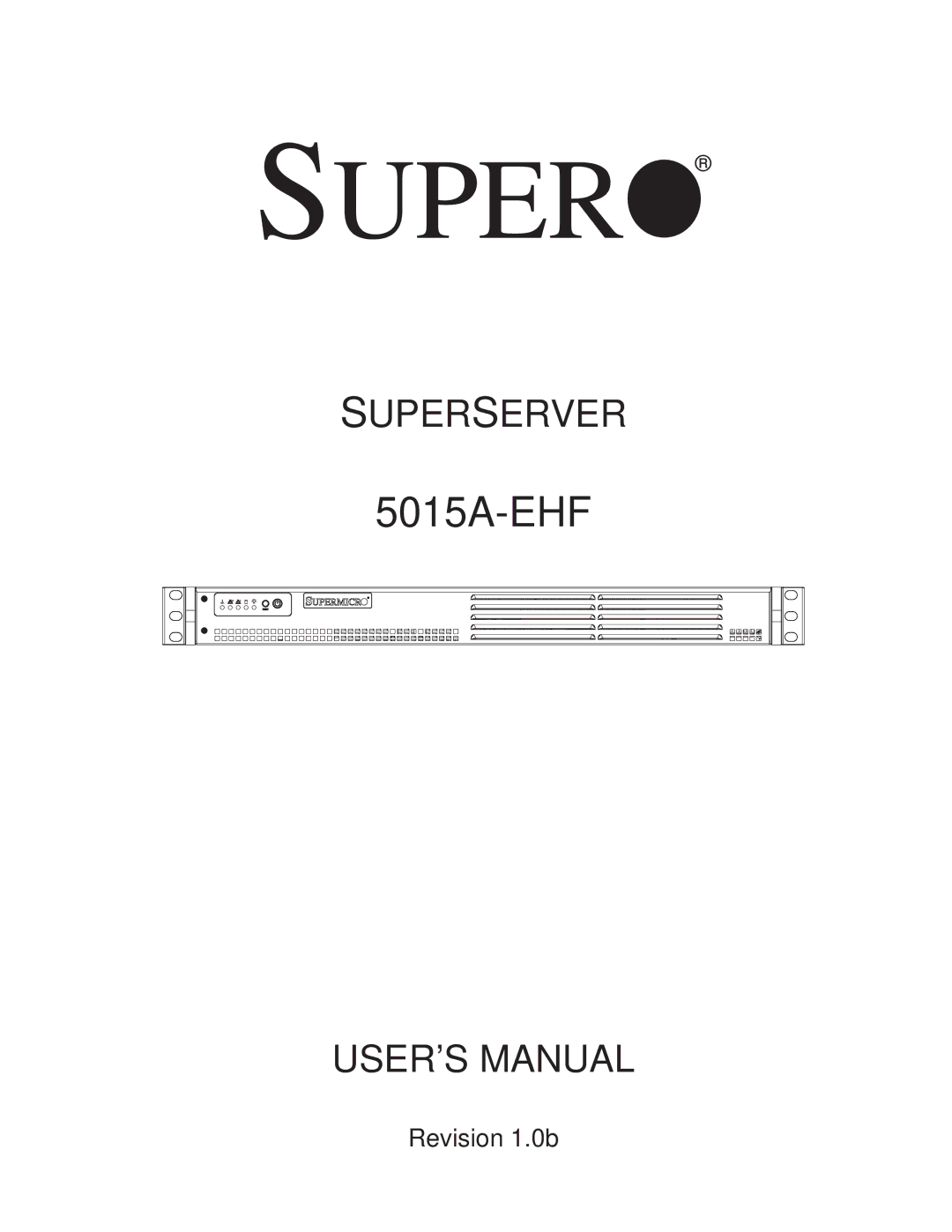 SUPER MICRO Computer 5015A-EHF user manual Super 