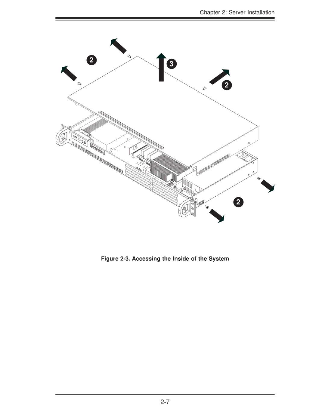 SUPER MICRO Computer 5015A-EHF user manual Accessing the Inside of the System 