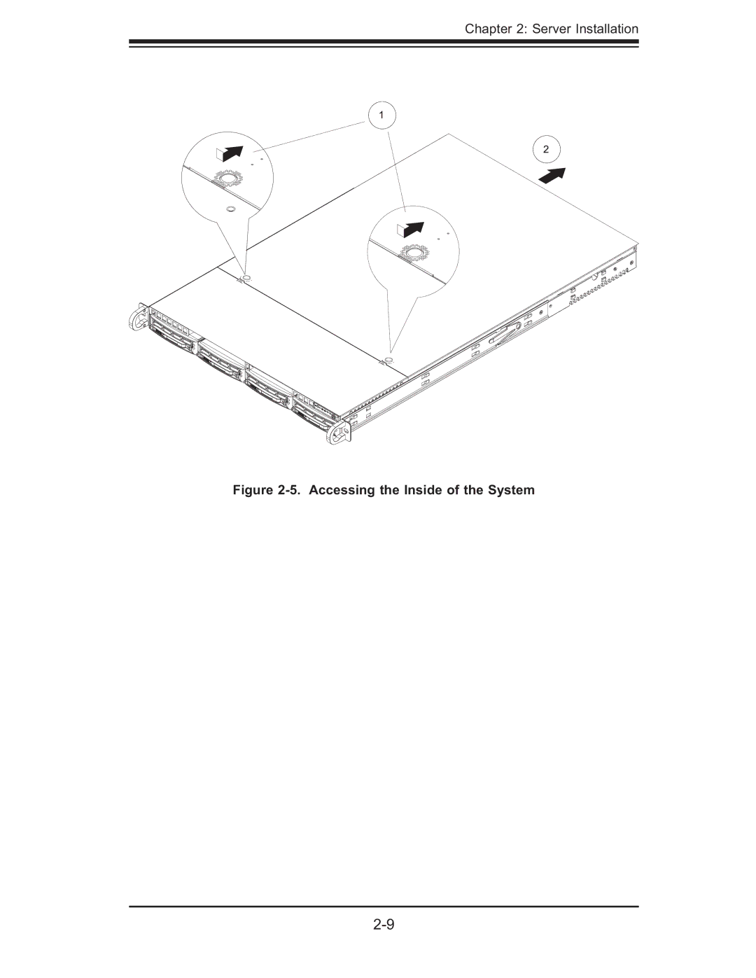 SUPER MICRO Computer 5015M-UR, 5015M-NTR user manual Accessing the Inside of the System 