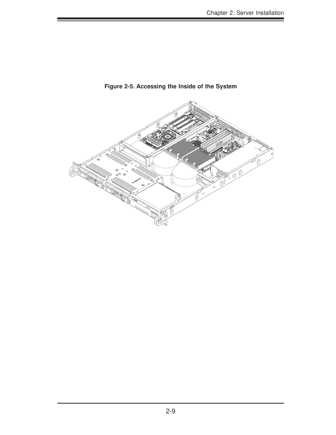 SUPER MICRO Computer 5016T-TB user manual Accessing the Inside of the System 