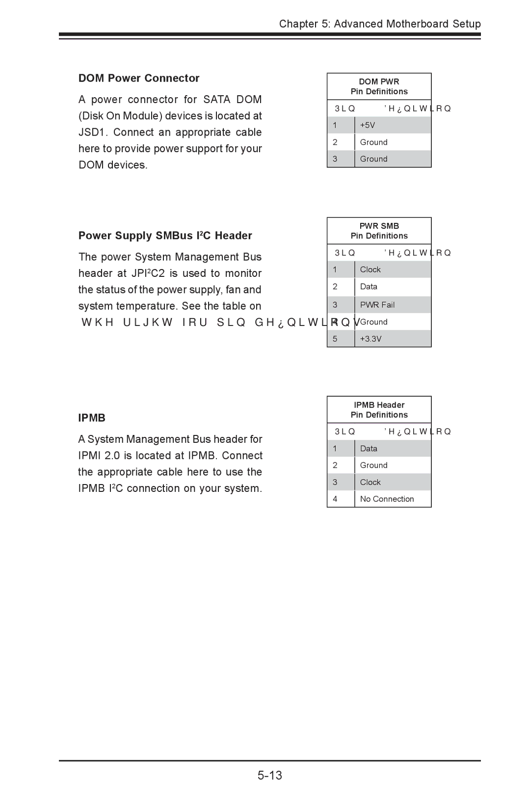 SUPER MICRO Computer 5017P-TF, 5017P-TLN4F user manual DOM Power Connector, Power Supply SMBus I2C Header 