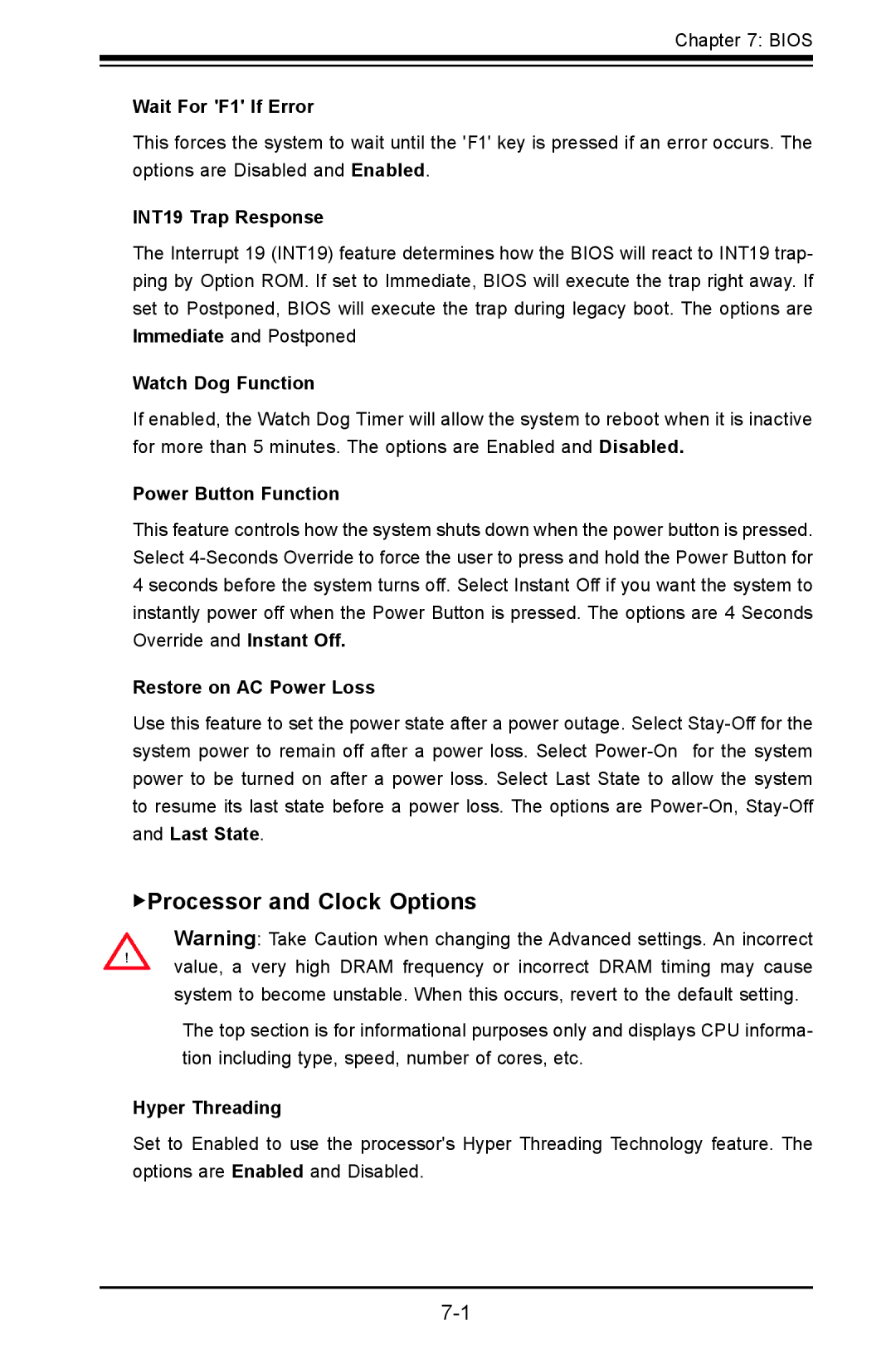 SUPER MICRO Computer 5017P-TLN4F, 5017P-TF user manual Processor and Clock Options 