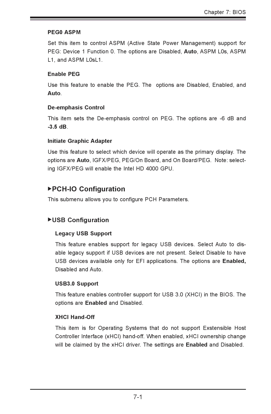 SUPER MICRO Computer 5017P-TLN4F, 5017P-TF user manual PCH-IO Configuration 