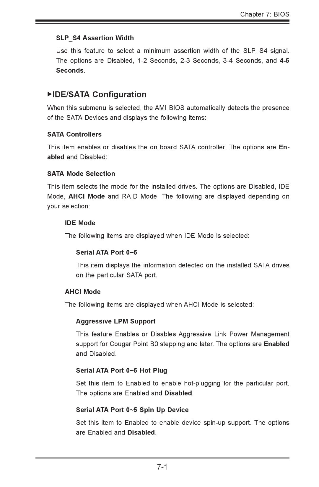 SUPER MICRO Computer 5017P-TLN4F, 5017P-TF user manual IDE/SATA Configuration 