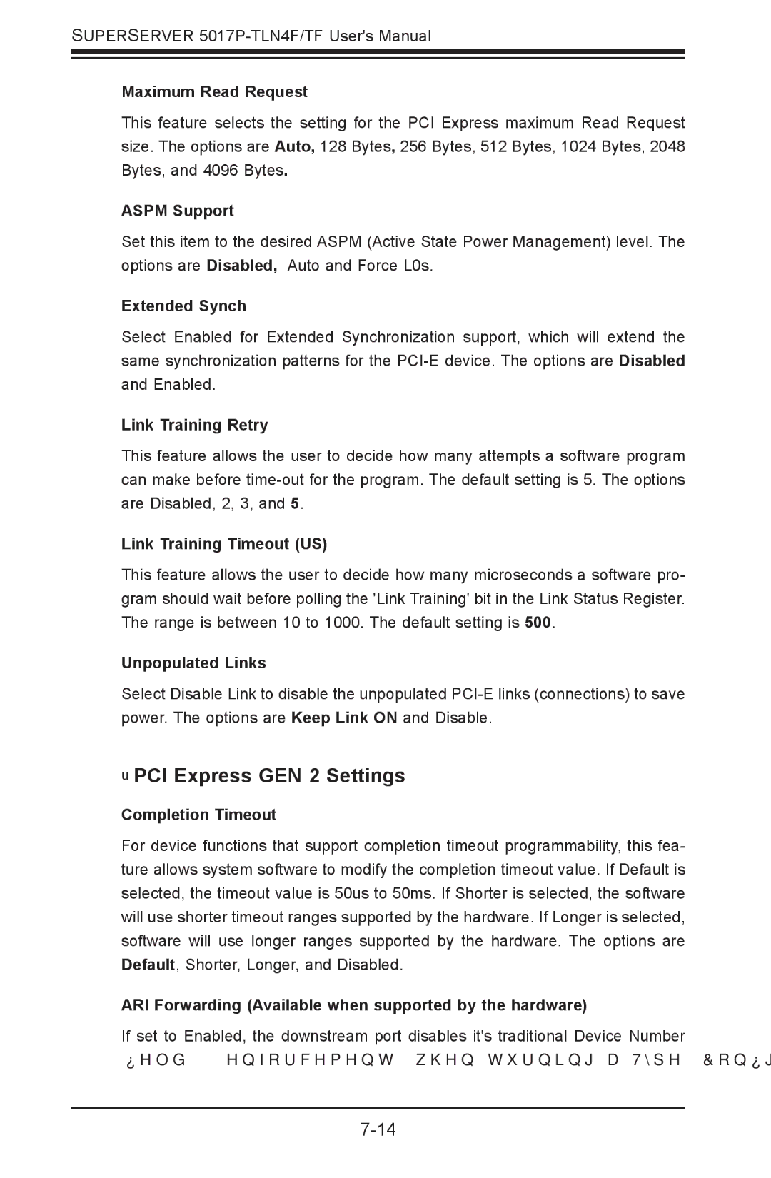 SUPER MICRO Computer 5017P-TF, 5017P-TLN4F user manual PCI Express GEN 2 Settings 