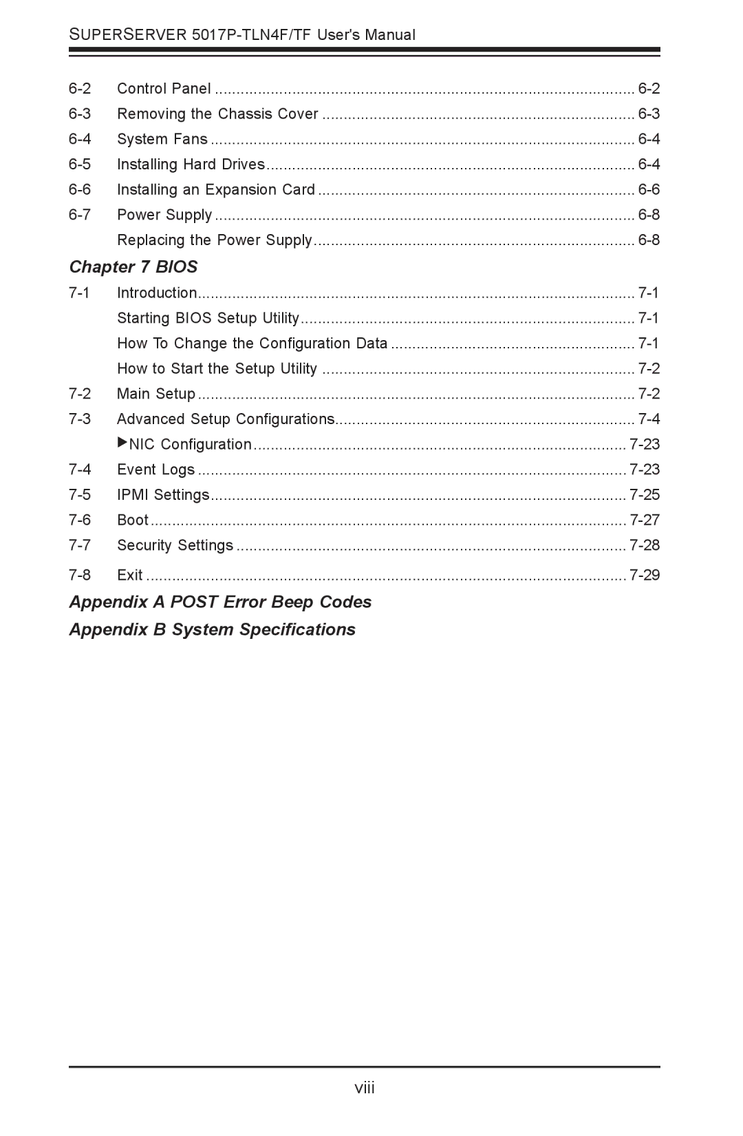 SUPER MICRO Computer 5017P-TLN4F, 5017P-TF user manual Bios 