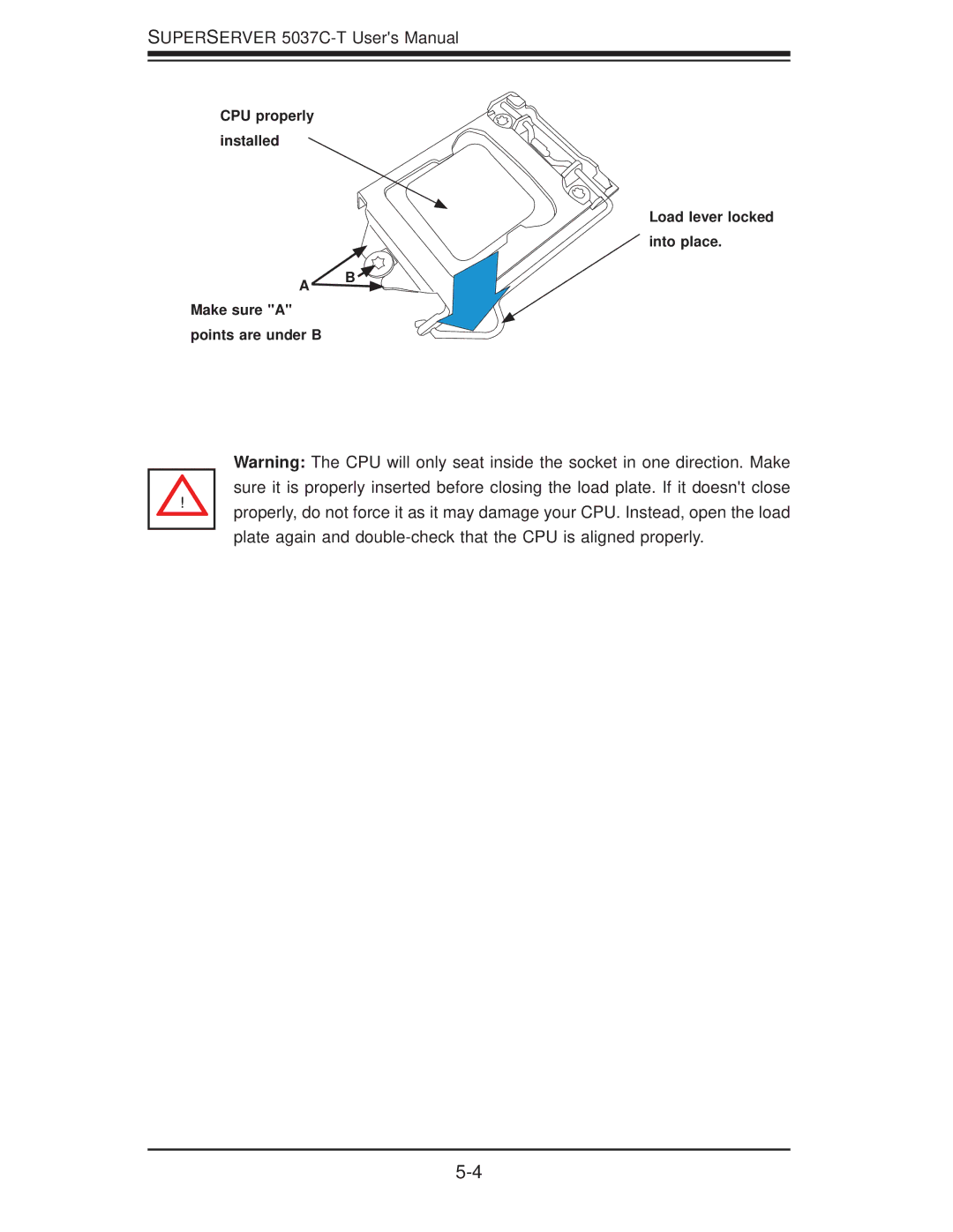 SUPER MICRO Computer 5037C-T user manual 