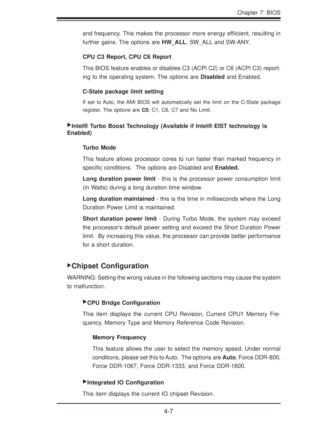 SUPER MICRO Computer 5037C-T user manual Chipset Conﬁguration 