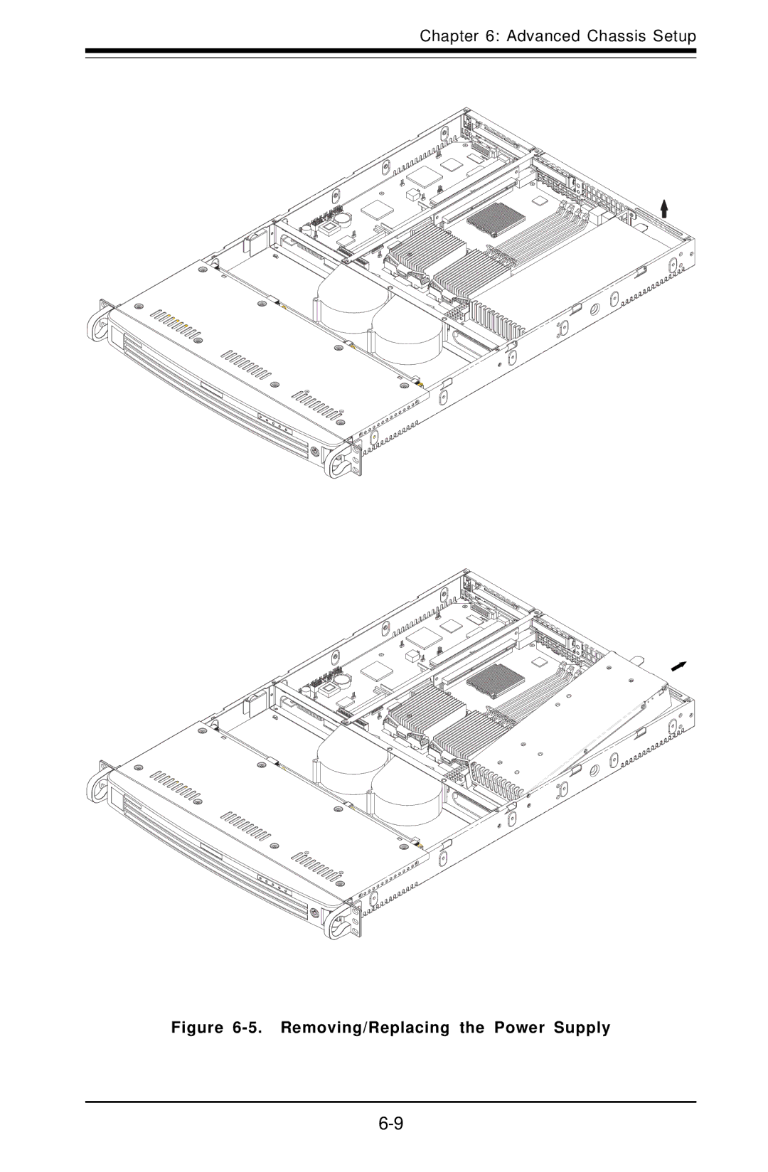 SUPER MICRO Computer 6012L-6 user manual Removing/Replacing the Power Supply 