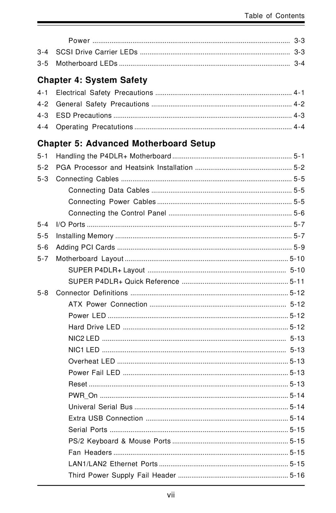 SUPER MICRO Computer 6012L-6 user manual System Safety, Advanced Motherboard Setup 