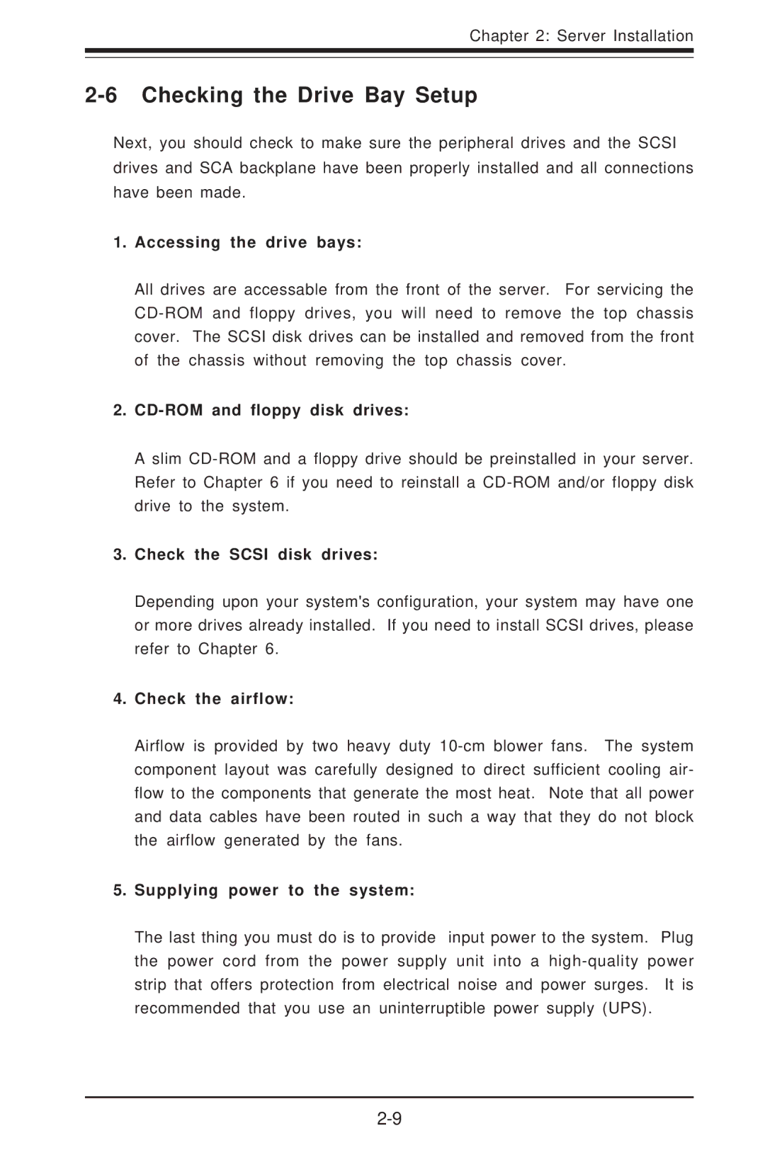 SUPER MICRO Computer 6012P-6 user manual Checking the Drive Bay Setup 