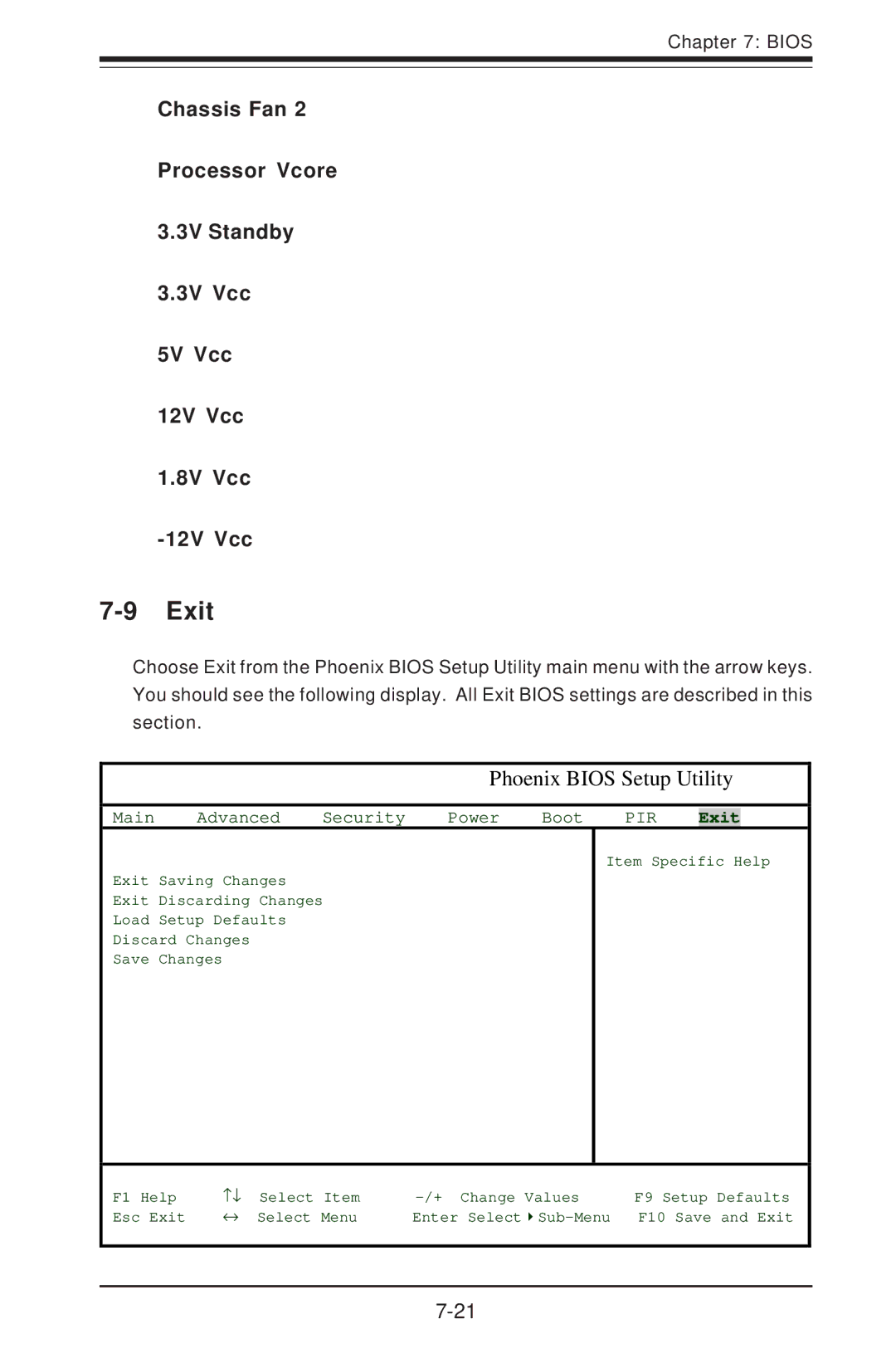 SUPER MICRO Computer 6012P-6 user manual Exit 