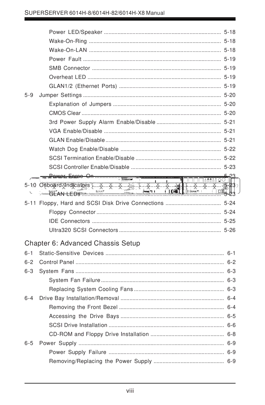 SUPER MICRO Computer 6014H-8 user manual Advanced Chassis Setup 