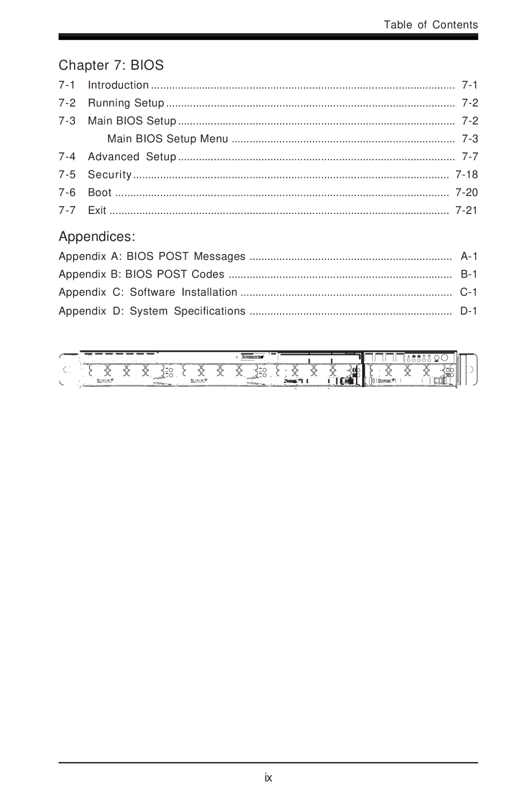 SUPER MICRO Computer 6014H-8 user manual Bios, Appendices 