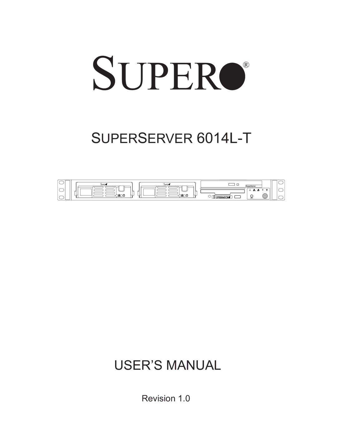 SUPER MICRO Computer 6014L-T user manual Super 