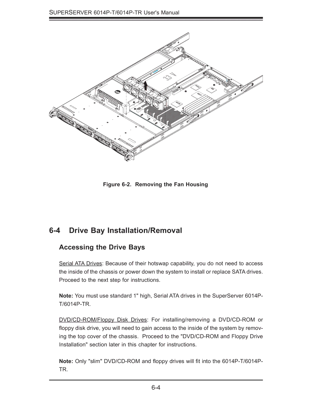 SUPER MICRO Computer 6014P-TR user manual Drive Bay Installation/Removal, Accessing the Drive Bays 