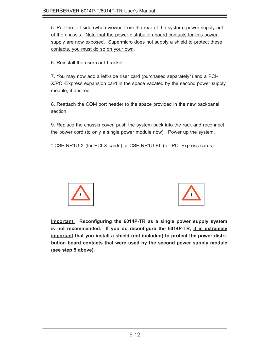 SUPER MICRO Computer 6014P-TR user manual 