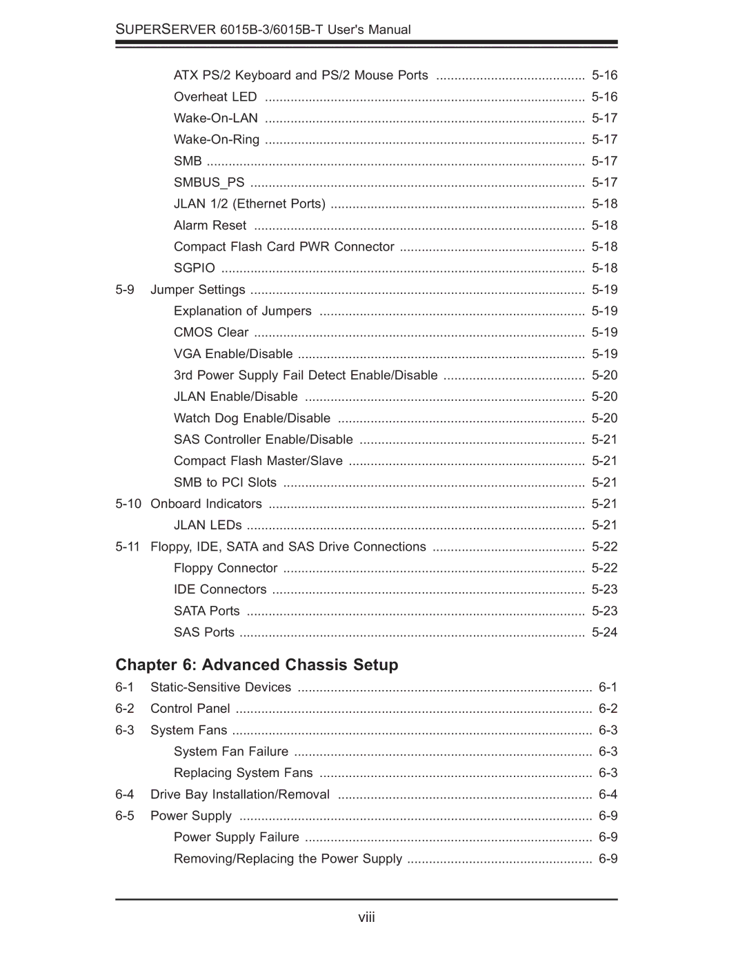 SUPER MICRO Computer 6015B-3, 6015B-T user manual Advanced Chassis Setup, Sgpio 