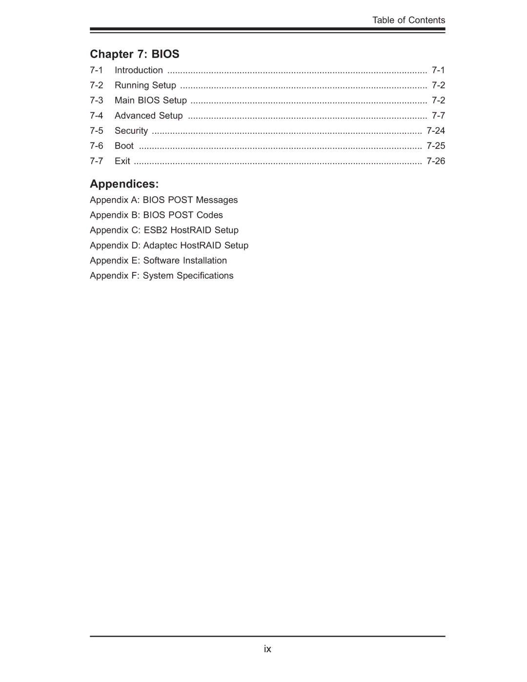 SUPER MICRO Computer 6015B-T, 6015B-3 user manual Bios, Appendices 