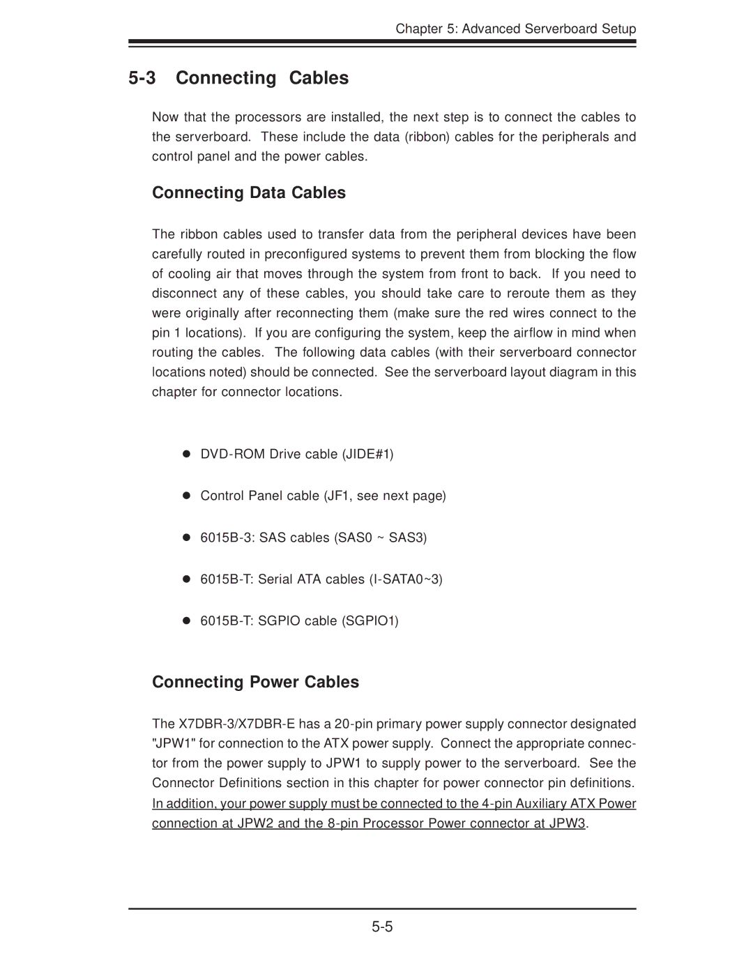 SUPER MICRO Computer 6015B-T, 6015B-3 user manual Connecting Cables, Connecting Data Cables, Connecting Power Cables 