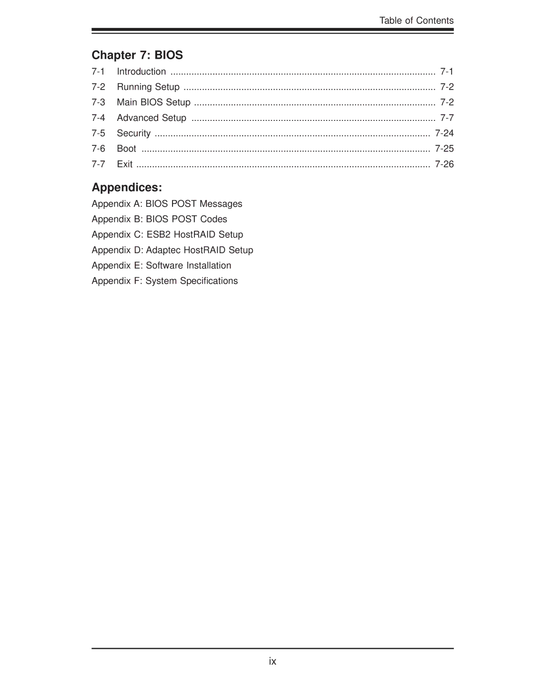 SUPER MICRO Computer 6015B-T, 6015B-3 user manual Bios, Appendices 