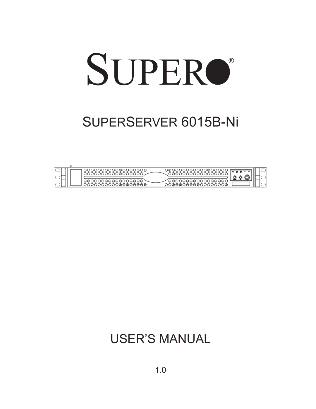 SUPER MICRO Computer 6015B-Ni manual Super 