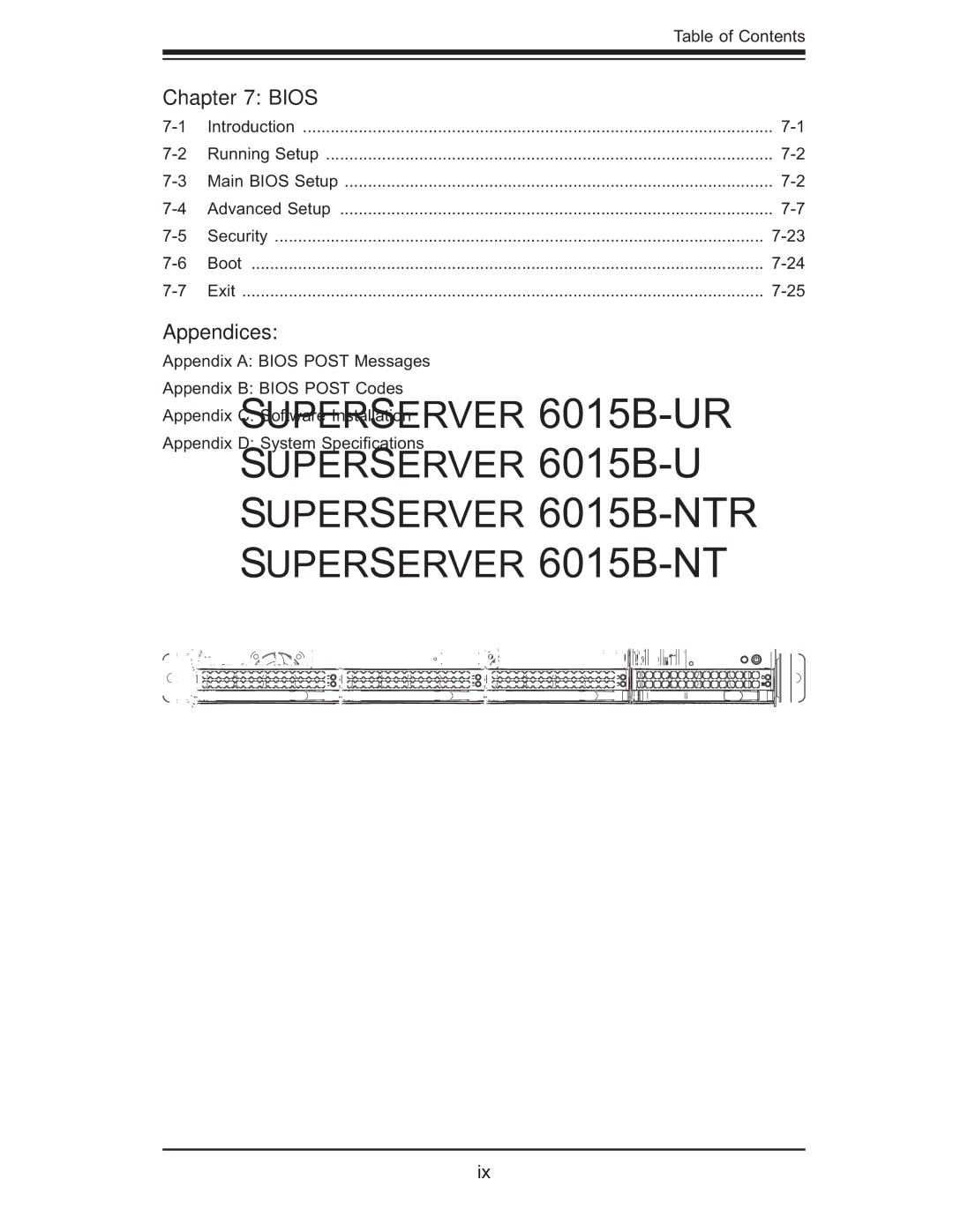 SUPER MICRO Computer 6015B-U, 6015B-NTR, 6015b-RU user manual Bios, Appendices 