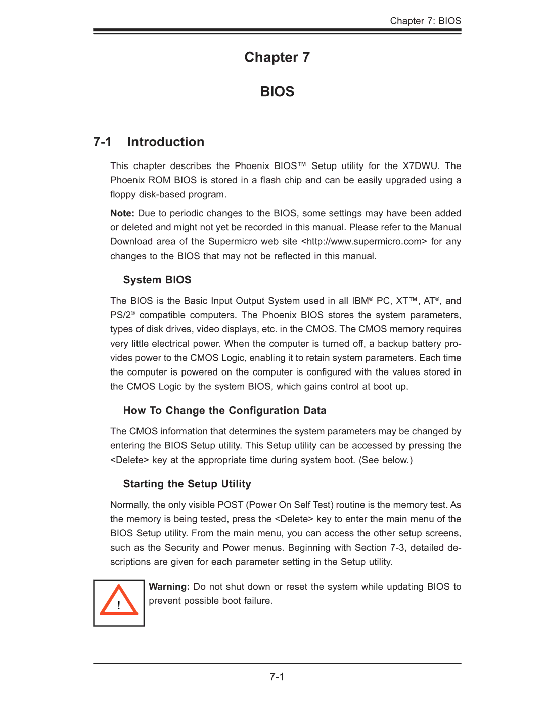 SUPER MICRO Computer 6015W-NTR, 6015W-UR user manual Chapter, Introduction 