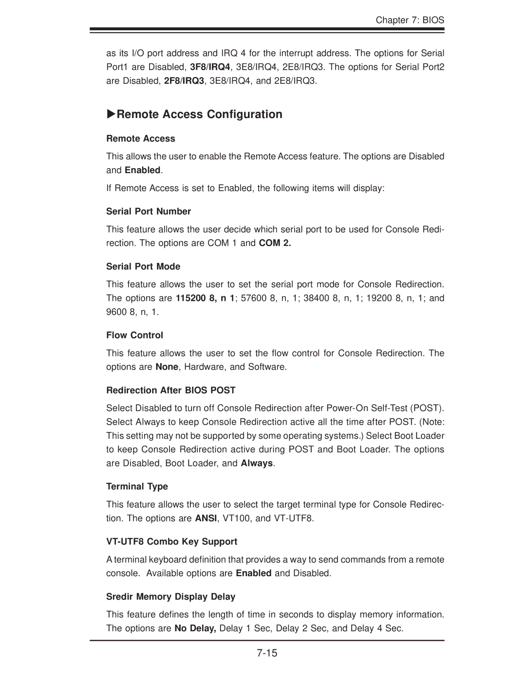 SUPER MICRO Computer 6016GT-TF-TC2, 6016GT-TF-TM2, 6016XT-TF user manual Remote Access Conﬁguration 