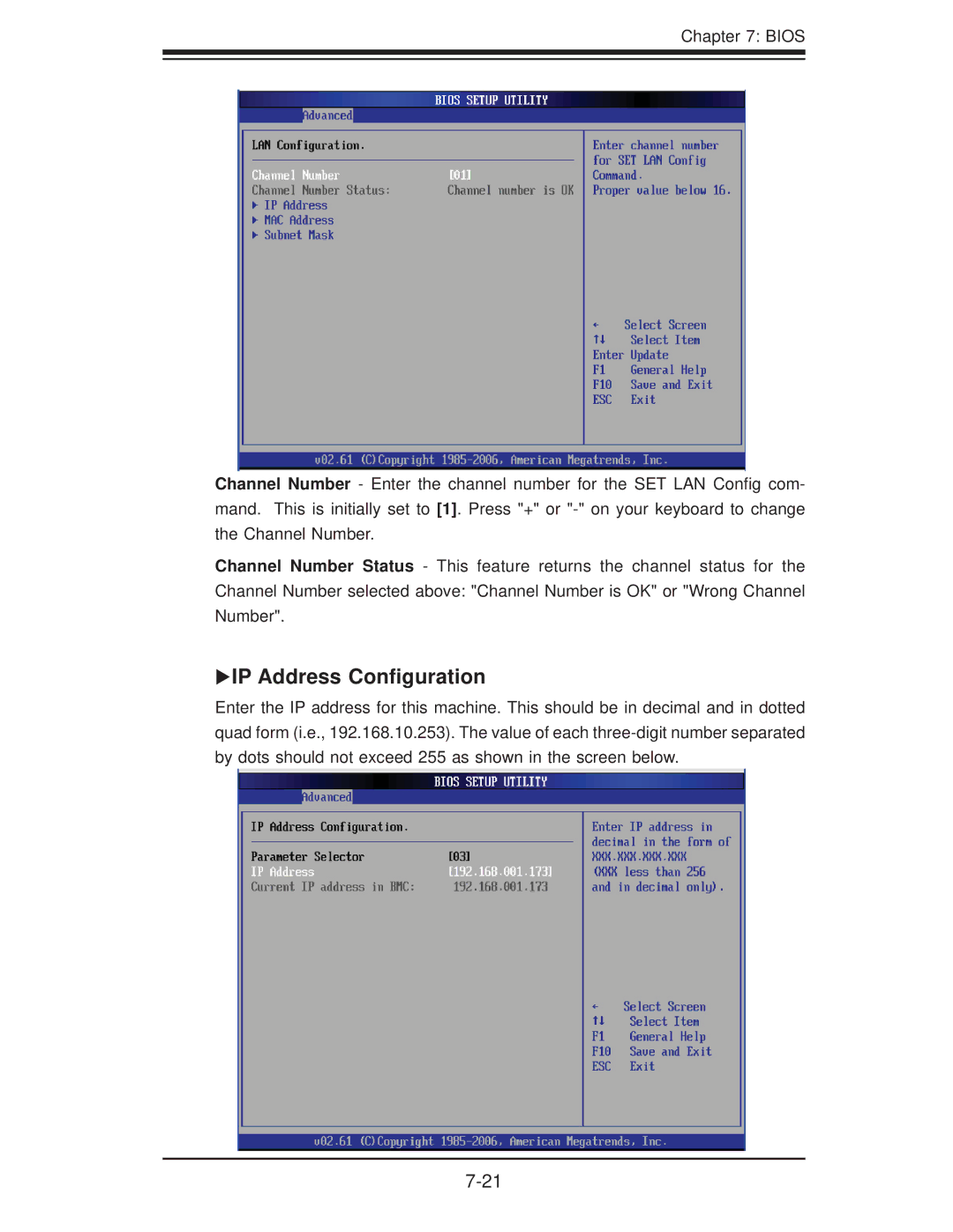 SUPER MICRO Computer 6016XT-TF, 6016GT-TF-TC2, 6016GT-TF-TM2 user manual IP Address Conﬁguration 