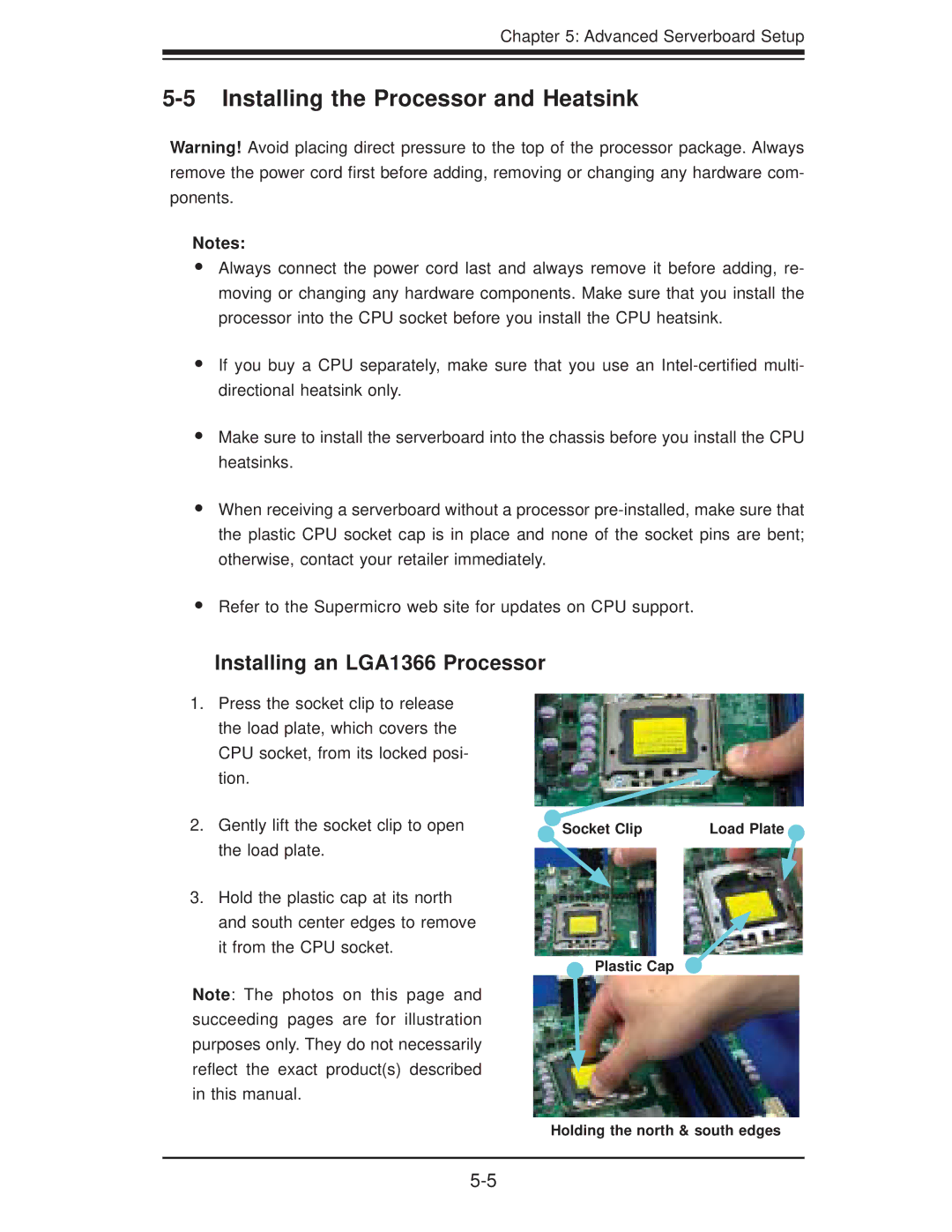 SUPER MICRO Computer 6016XT-TF, 6016GT-TF user manual Installing the Processor and Heatsink, Installing an LGA1366 Processor 