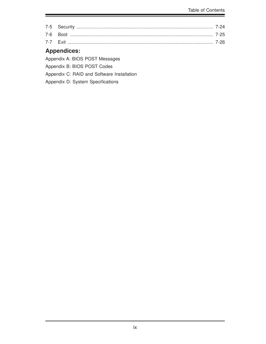 SUPER MICRO Computer 6025B-3R user manual Appendices 