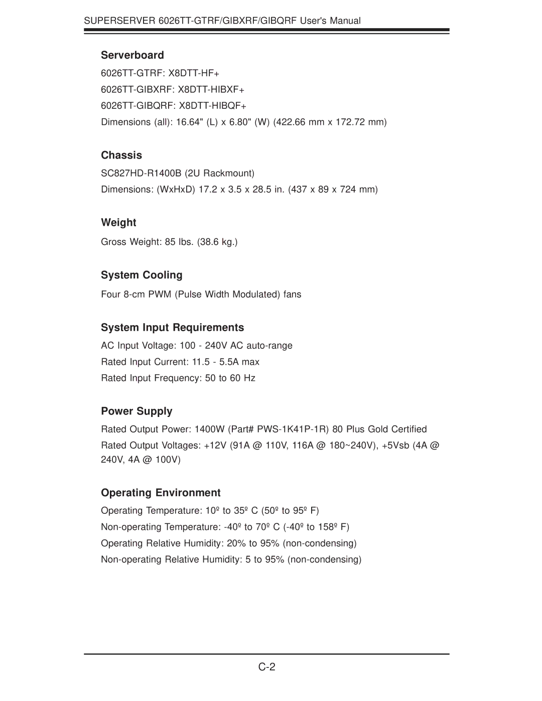 SUPER MICRO Computer 6026TT-GIBQRF, 6026TT-GTRF, 6026TT-GIBXRF user manual Chassis 