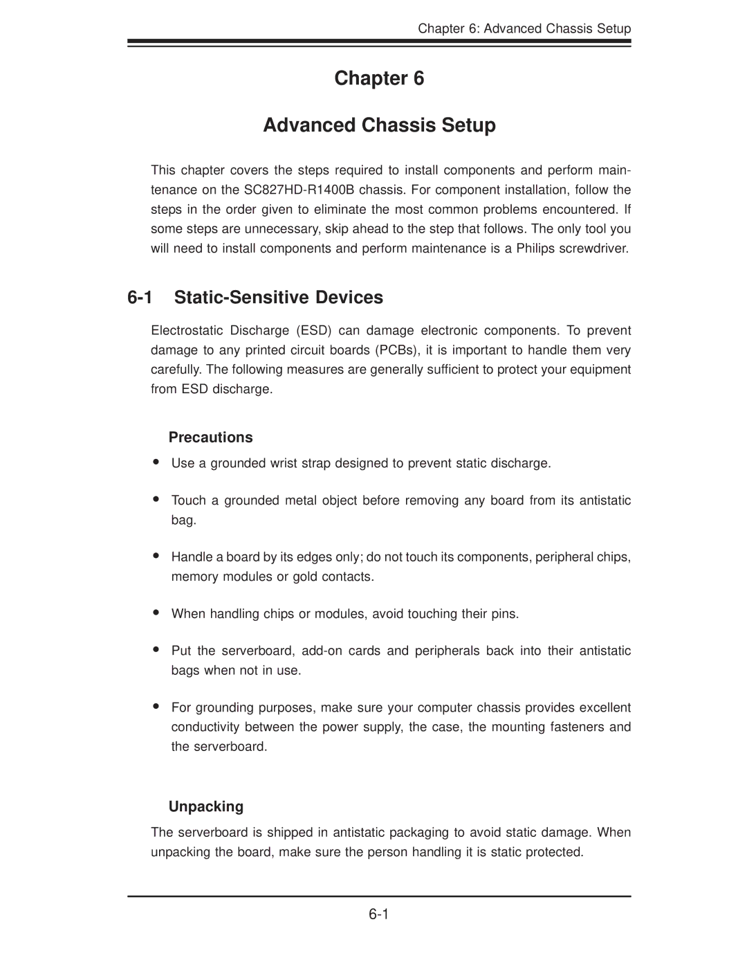 SUPER MICRO Computer 6026TT-GIBQRF, 6026TT-GTRF, 6026TT-GIBXRF user manual Chapter Advanced Chassis Setup 