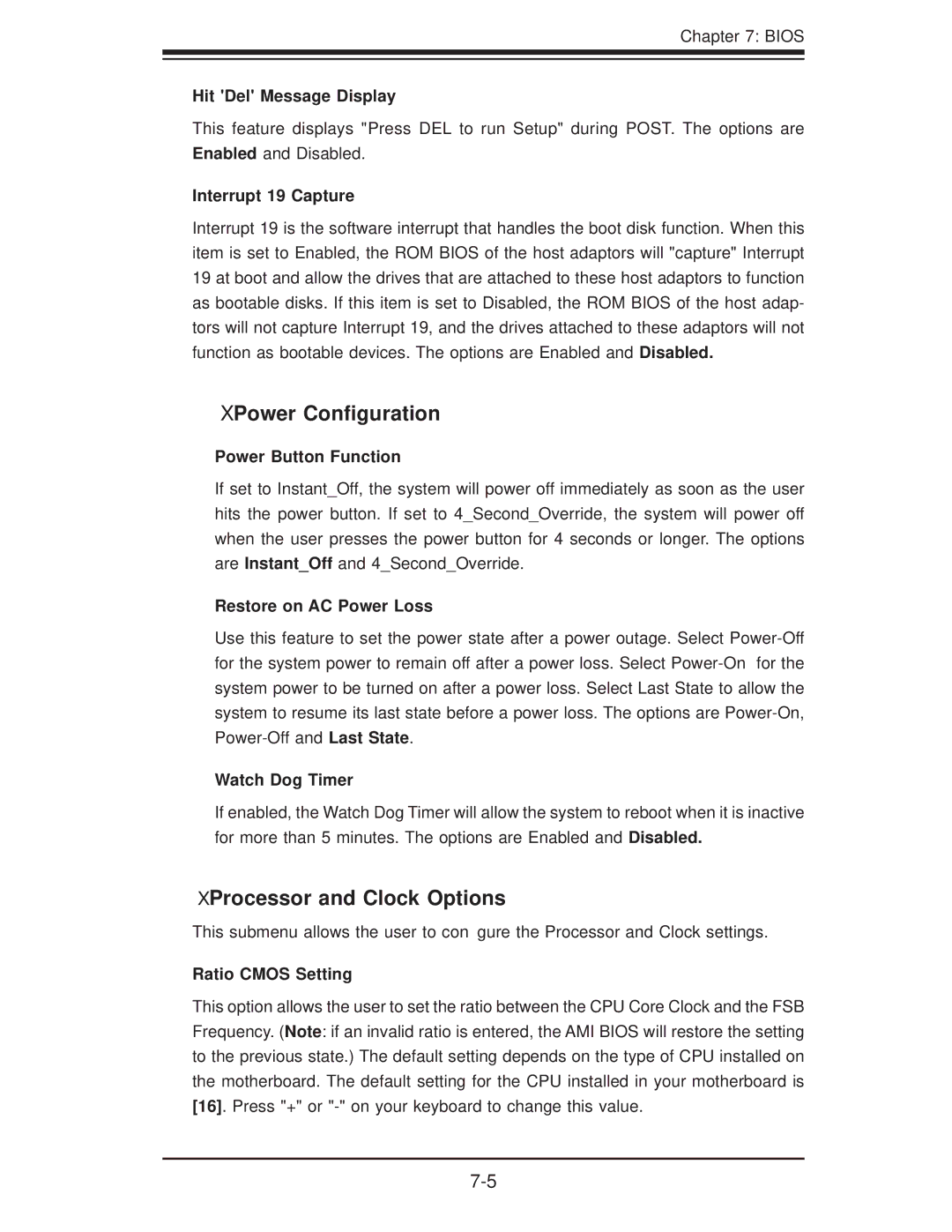 SUPER MICRO Computer 6026TT-GIBXRF, 6026TT-GIBQRF, 6026TT-GTRF user manual XPower Conﬁguration, XProcessor and Clock Options 