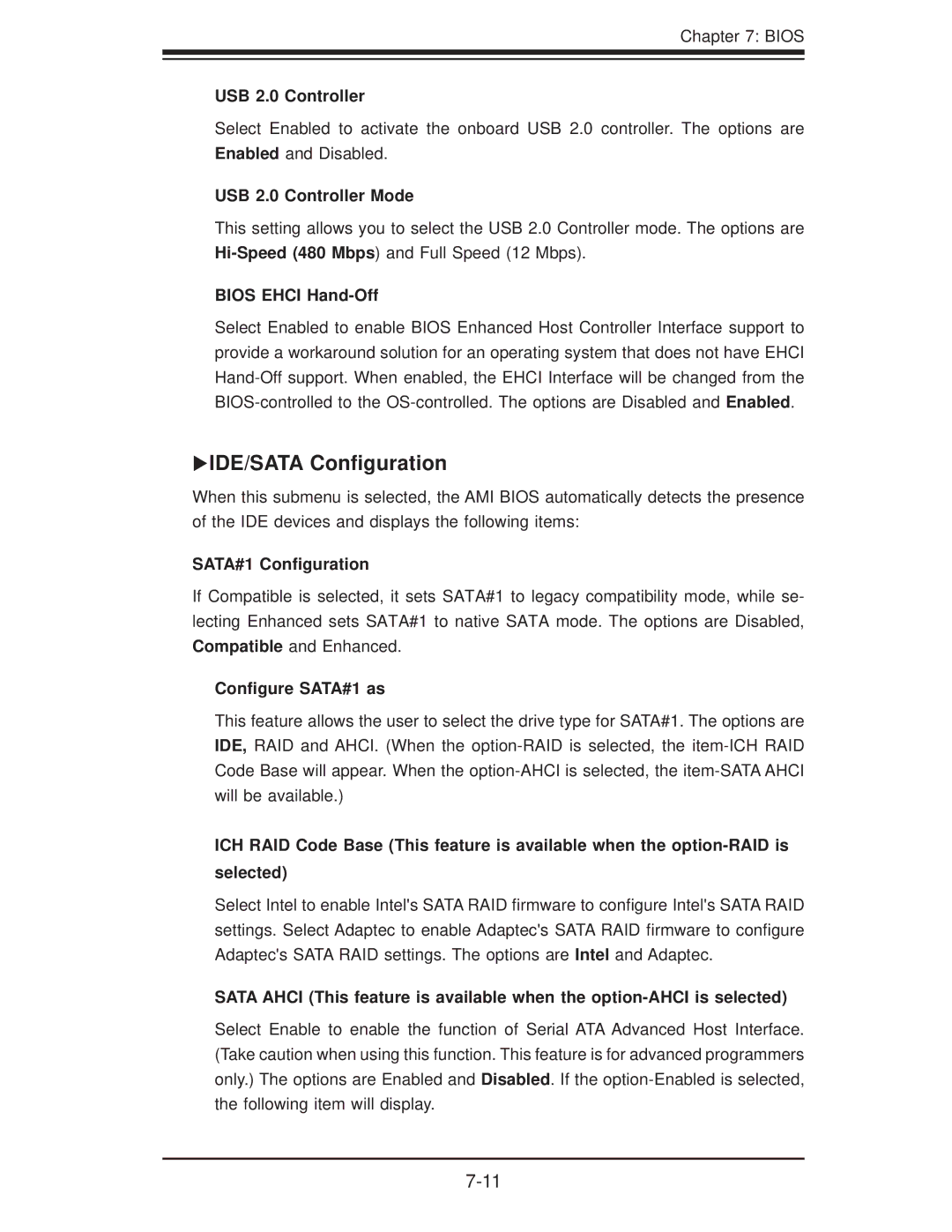 SUPER MICRO Computer 6026TT-GIBXRF, 6026TT-GIBQRF, 6026TT-GTRF user manual XIDE/SATA Conﬁguration 