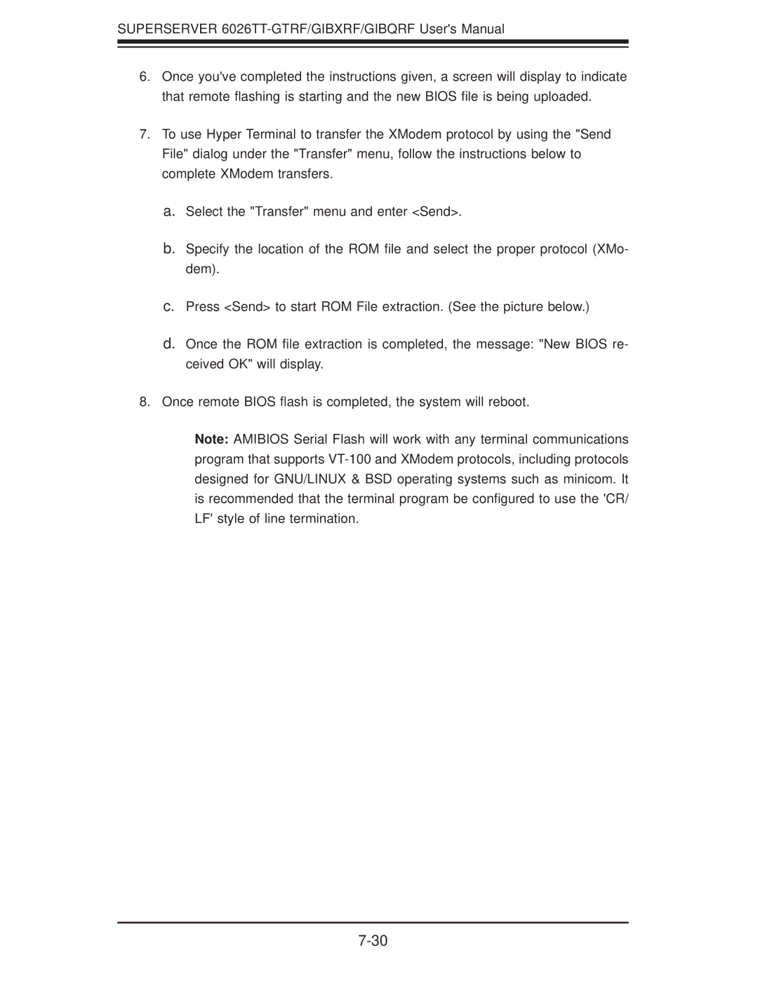 SUPER MICRO Computer 6026TT-GIBQRF, 6026TT-GTRF, 6026TT-GIBXRF user manual 